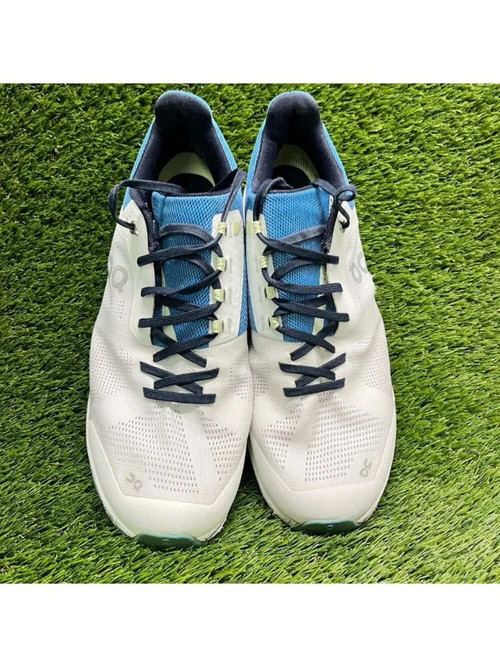 On Cloudsurfer 6 Mens Size 12.5 White Blue Black Athletic Running Shoes Sneakers